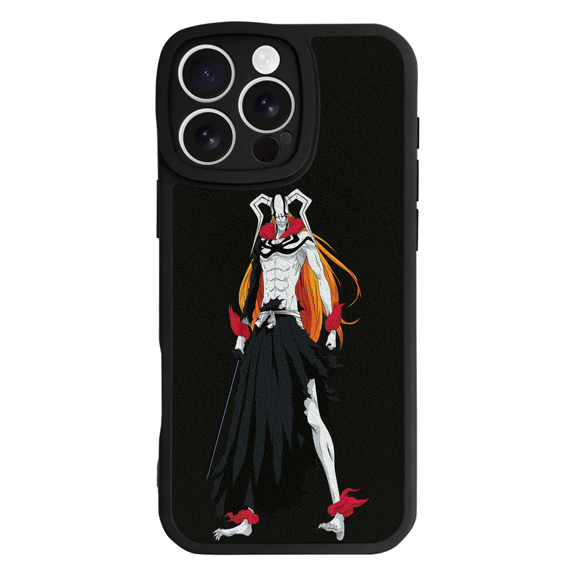 ブリーチ 黒崎一護（くろさき いちご）BLEACH Kurosaki Ichigo 【iPhone 16シリーズ対応】シリコンスマホケース（レザー調） 材質：シリコン